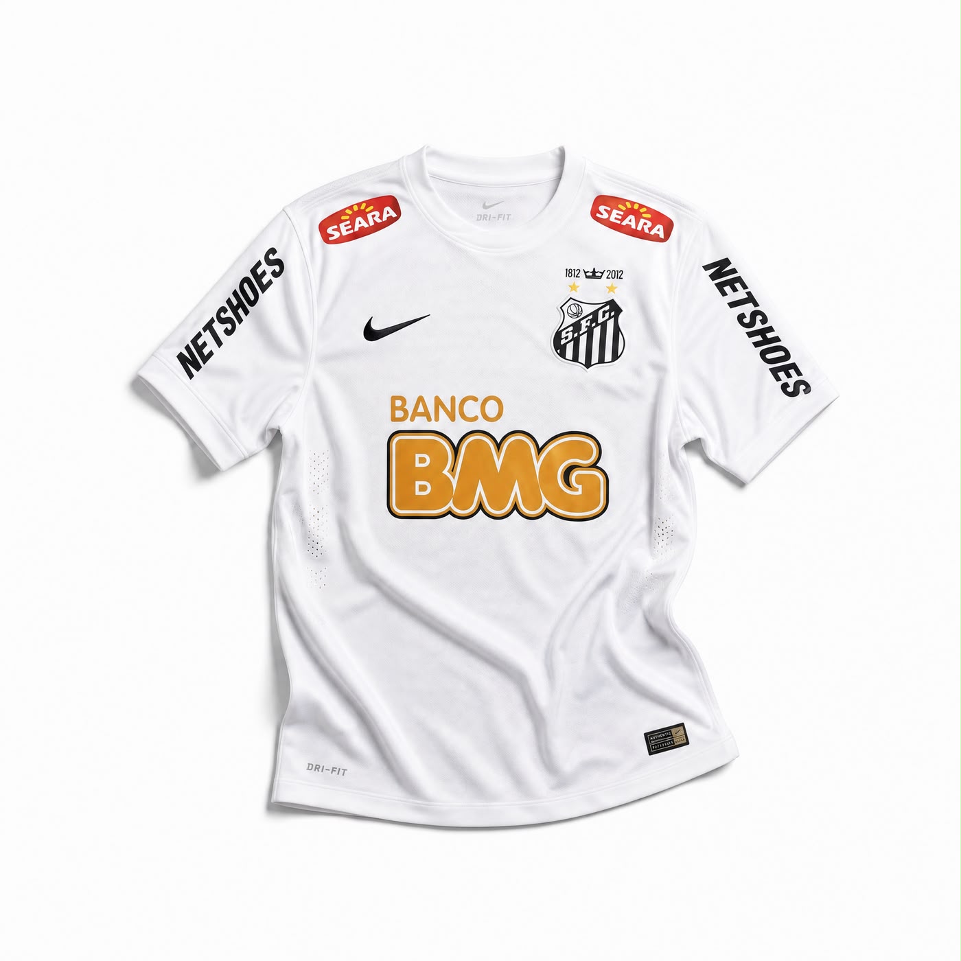12/13 Neymar JR. Santos Home Jersey